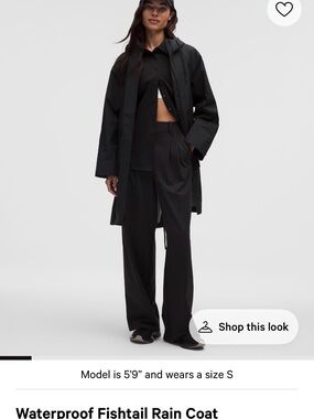 Lululemon Waterproof Fishtail Rain Coat - Black